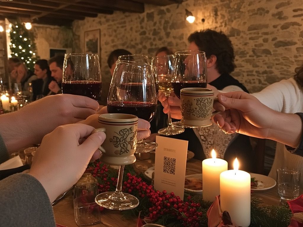 Glas som höjs på julbordet